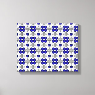 Blue Kor Motif Canvastryck