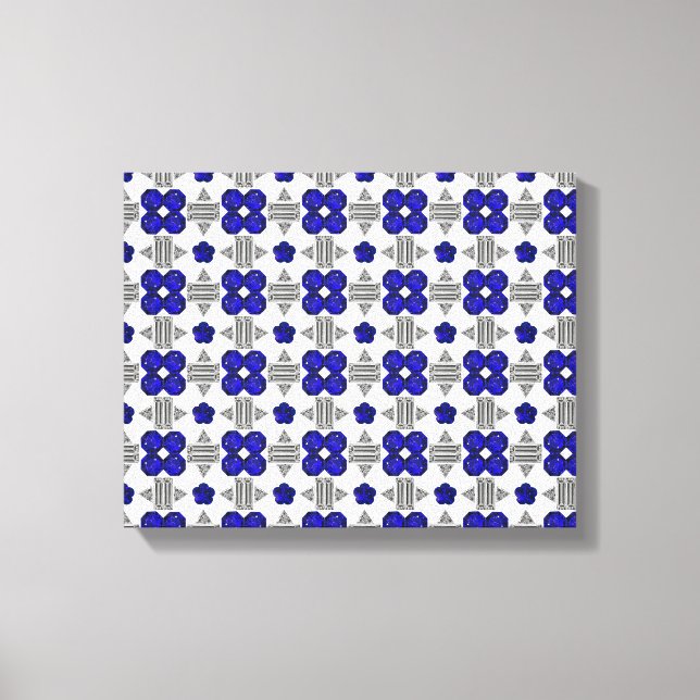 Blue Kor Motif Canvastryck (Framsida)