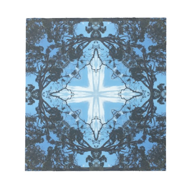 Blue Kor Nature Mönster Anteckningsblock (Framsida)
