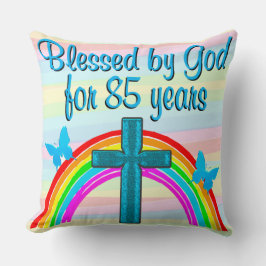 BLUE KOR OCH RAINBOW 85 BIRTHDAY PILLOW KUDDE