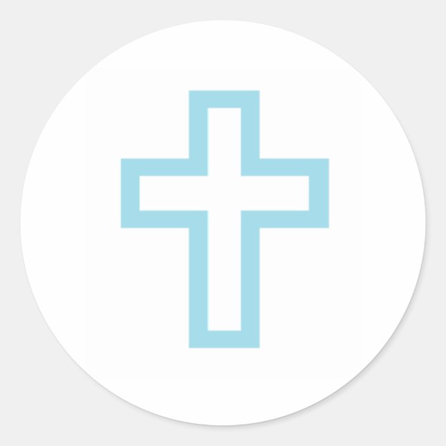 "Blue Kor" - Stickers Runt Klistermärke (Framsida)