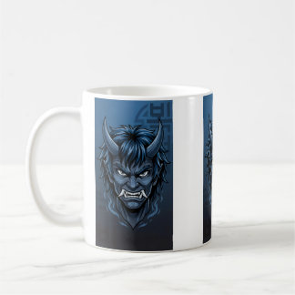 Blue Korean Dokkaebi Oni Mask - Asian Folklore Dem Kaffemugg