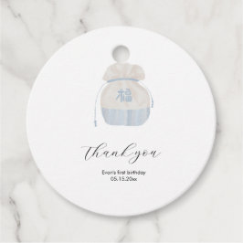 Blue Koreansk Doljanchi-favorittagg Gåvor Etiketter