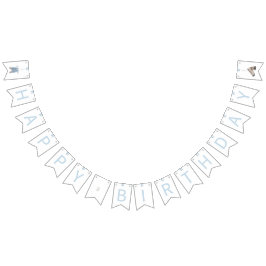 Blue Koreansk Doljanchi grattis på födelsedagen Vimplar