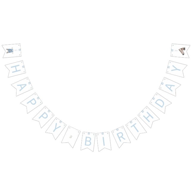 Blue Koreansk Doljanchi grattis på födelsedagen Vimplar (Alla)