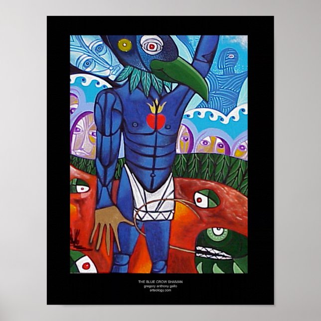 Blue Kråka av Gregory Gallo Poster (Framsidan)