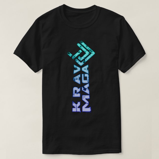 Blue Krav Maga Classic T Shirt (Design framsida)
