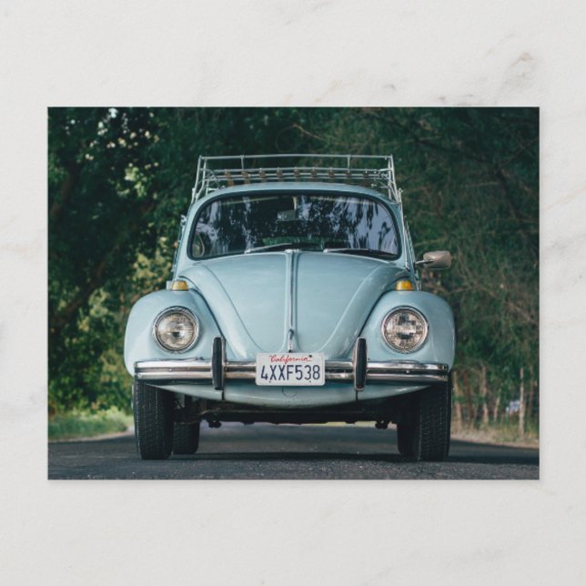 BLUE KRYP vintage bil-vykort Vykort (Framsida)