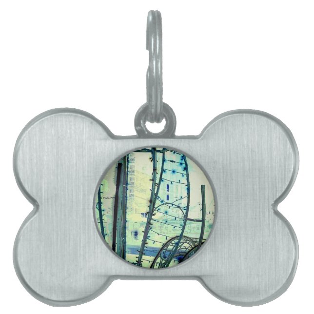 Blue kurvor ID-bricka husdjur (Framsidan)