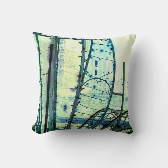 Blue kurvor kudde (Framsida)