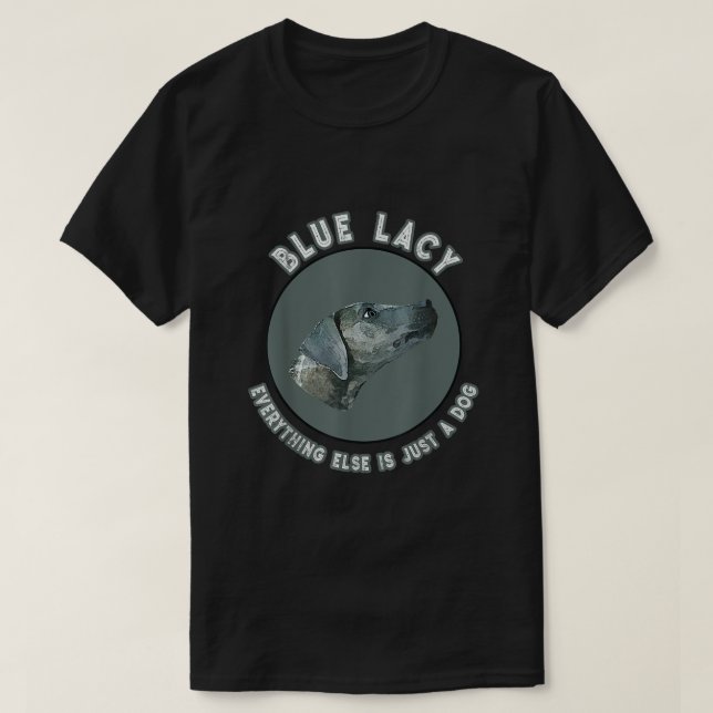 Blue Lacy Hunting Hund T Shirt (Design framsida)