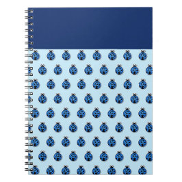 Blue Ladybird Kryp Anteckningsbok