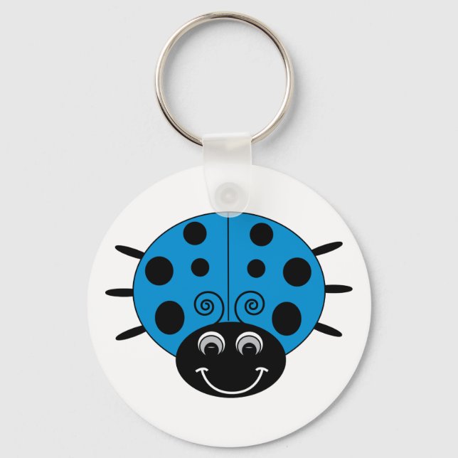 Blue Ladybug Keychain Nyckelring (Framsida)