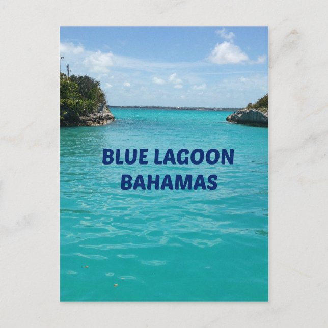 Blue Lagoon Bahamas Vykort (Framsida)