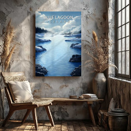 Blue Lagoon Island dukmålning på canvas