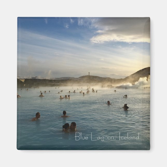 Blue Lagoon Island Geotermiska Spa Landskapsmagnet Magnet (Framsidan)
