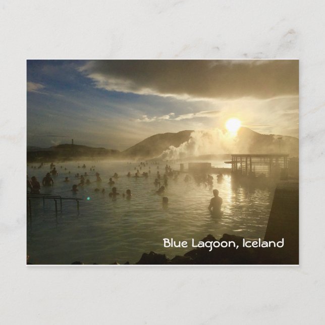 Blue Lagoon Island Sunshine vycard med skriftlig Vykort (Framsida)