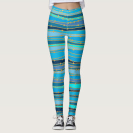 Blue Lagoon Zen | Anpassningsbarnas arbetsgruppsko Leggings