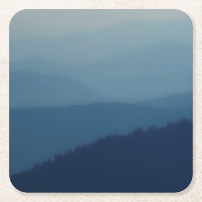 Blue Lagrar Underlägg Papper Kvadrat (Framsidan)