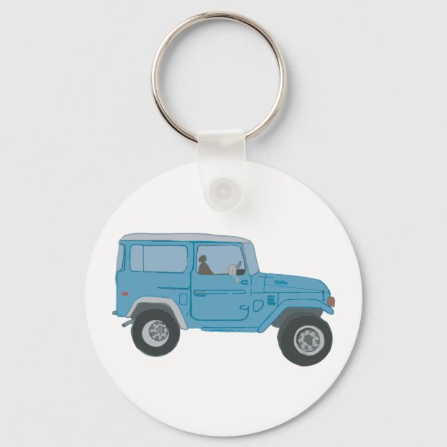 Blue Land Cruiser Keychain Nyckelring (Baksida)