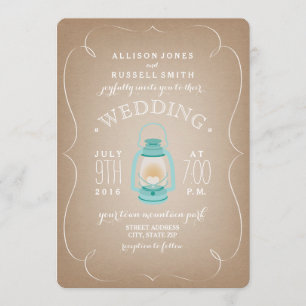 Blue Lantern Wedding Investigation - Swirl Inbjudningar