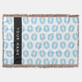 Blue Läppar, Kiss, Lipstick, Ditt namn, Anpassa Filt