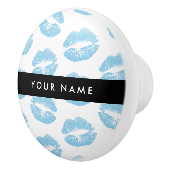 Blue Läppar, Kiss, Lipstick, Ditt namn, Anpassa Knopp (Höger)