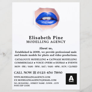 Blue Läppar, Modeling Agency, Model Agent Reklamblad