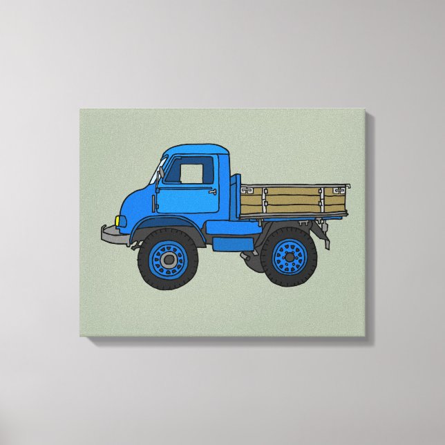 Blue lastbil canvastryck (Framsida)