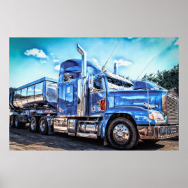 Blue Lastbil Poster