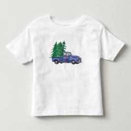 Blue Lastbil Träd ThLED Birthday Shirt Tee Shirt