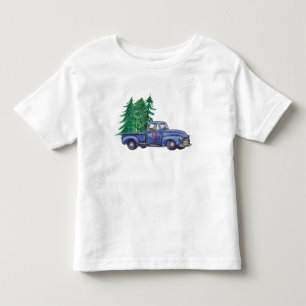 Blue Lastbil Träd ThLED Birthday Shirt Tee Shirt
