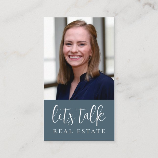 Blue Låt oss Talk Real Gods Professionell Visitkort (Framsida)