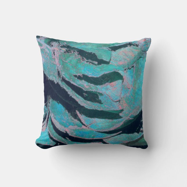 Blue Laughing Mask Kudde (Framsida)