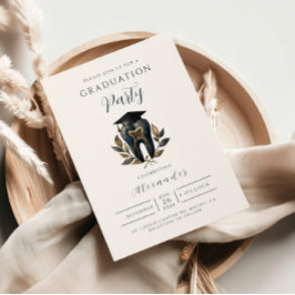 Blue Laurel Dental Graduation Inbjudningar