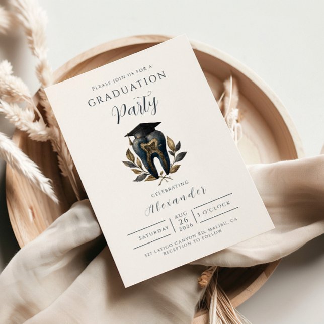 Blue Laurel Dental Graduation Inbjudningar (Skapare uppladdad)