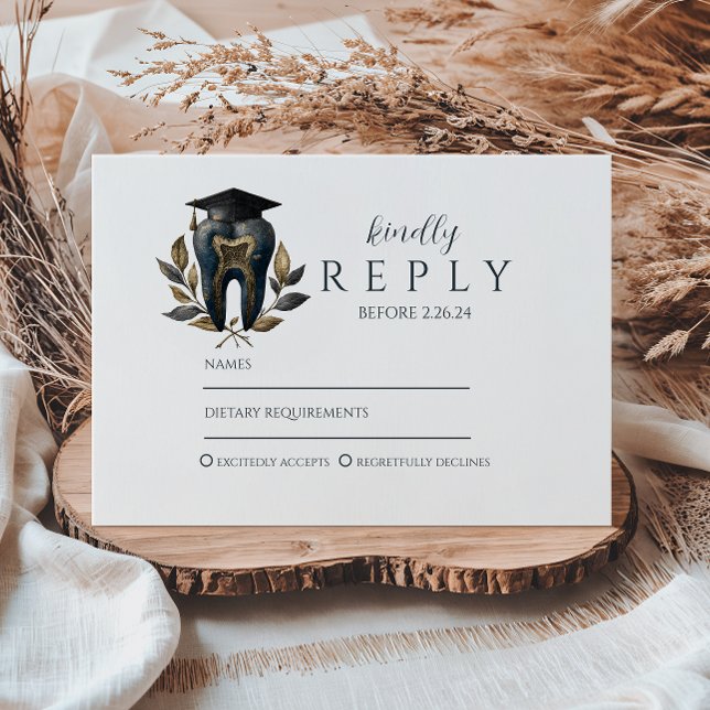 Blue Laurel Dental Graduation OSA Kort (Skapare uppladdad)