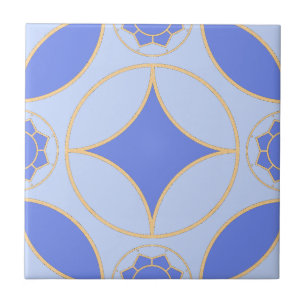 Blue lavender Classic Deco mönster Kakelplatta