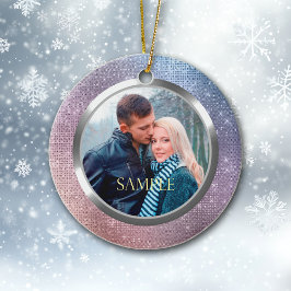 Blue Lavender Starry Ljus Första jul Julgransprydnad Keramik