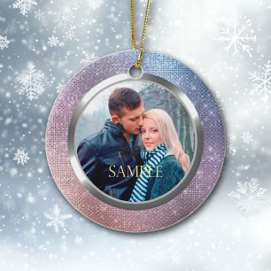 Blue Lavender Starry Ljus Första jul Julgransprydnad Keramik