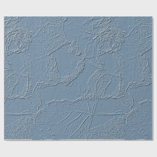 Blue leaf design with edges, lines, abstract plant presentpapper