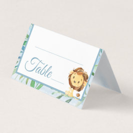 Blue Lejon Boy's Baby Shower Birthday Bordsnummer Kort