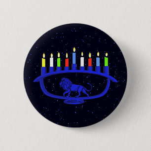 Blue Lejon Menorah Knapp