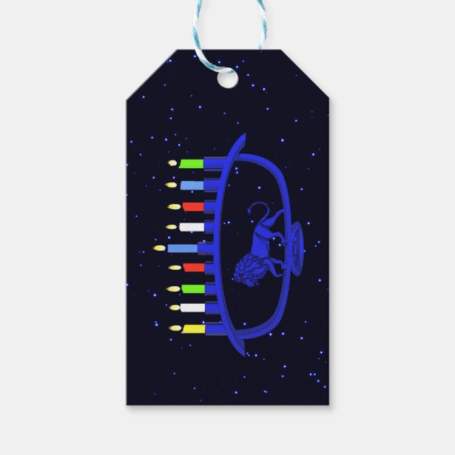 Blue Lejon Menorah Presentetikett (Framsidan)