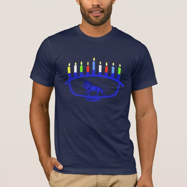 Blue Lejon Menorah Tee Shirt (Framsida)