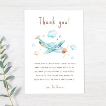 Blue Leksak Airplan Boy Baby Shower