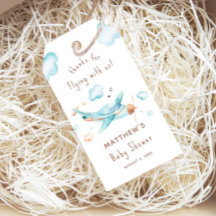 Blue Leksak Airplan Boy Baby Shower Tack