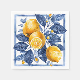 Blue Lemon Citrus Summer Pappersservett