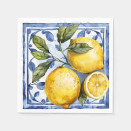Blue Lemon Citrus Summer Pappersservett