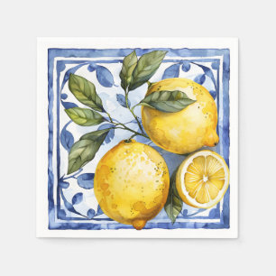 Blue Lemon Citrus Summer Pappersservett